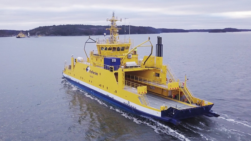 Falco - världens första självkörande färja. Foto: Finferries